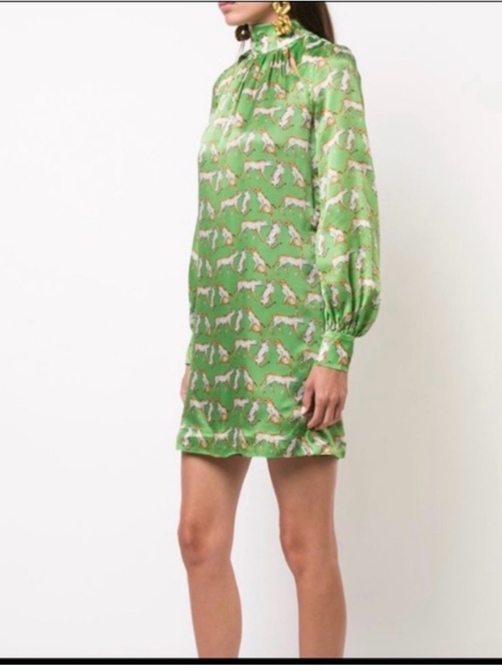 MILLY animal print silk mini dress size 6